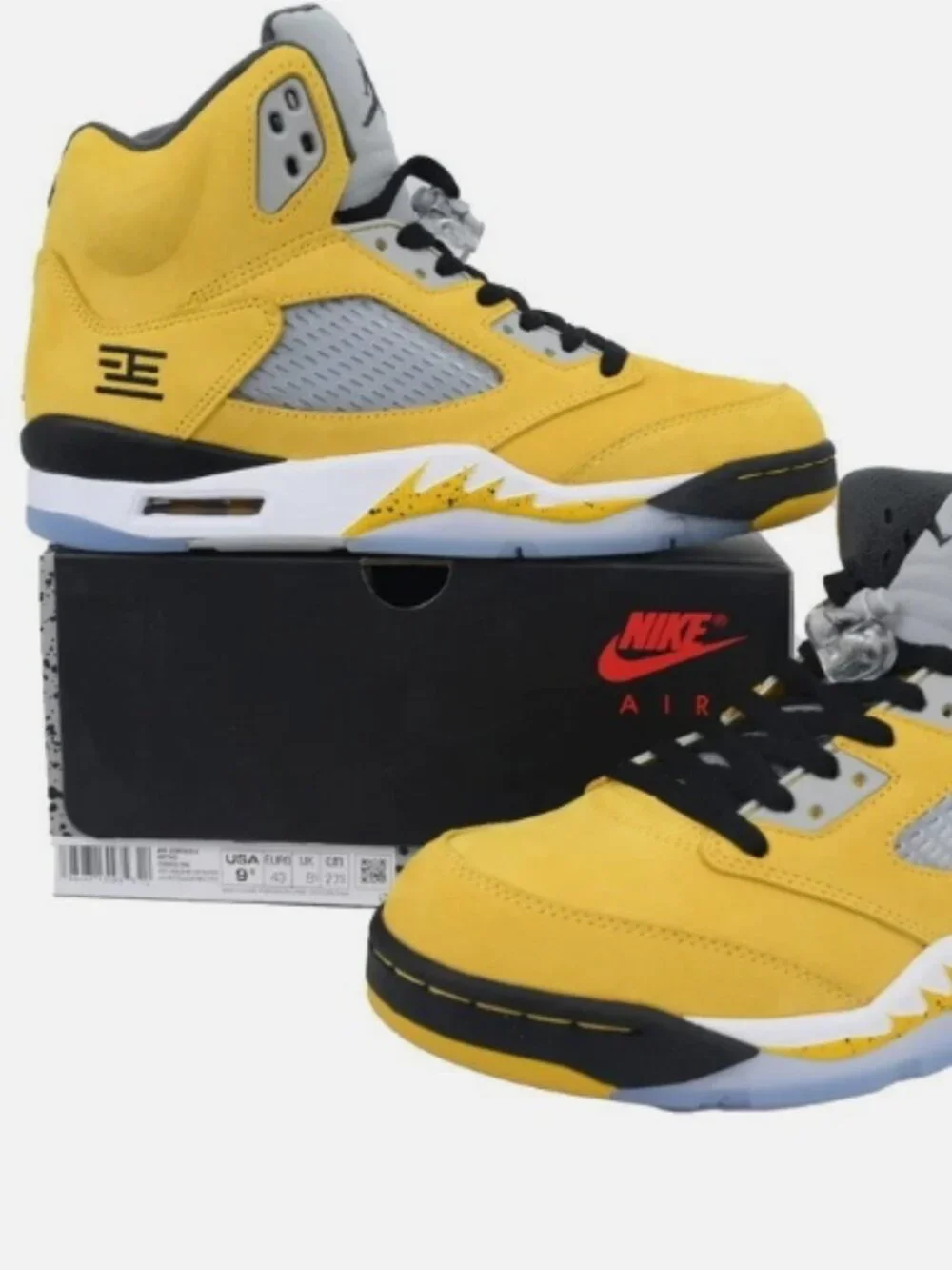 Nike Air Jordan 5 Retro Yellow Black Men’s Basketball Sneakers